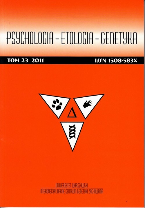 Tytuł: Psychologia-Etologia-Genetyka nr 23/2011
Autor: 
Wydawnictwo: Interdyscyplinarne Centrum Genetyki Zachowania Uniwersytetu Warszawskiego i Wydawnictwo Naukowe Scholar
Formaty: PDF