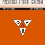 Psychologia-Etologia-Genetyka nr 27/2013 — okładka wydania