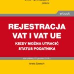 REJESTRACJA VAT I VAT UE kiedy można utracić status podatnika — okładka e-booka