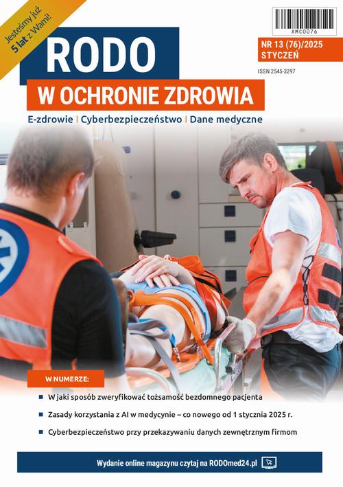 RODO w ochronie zdrowia nr 76 — okładka wydania