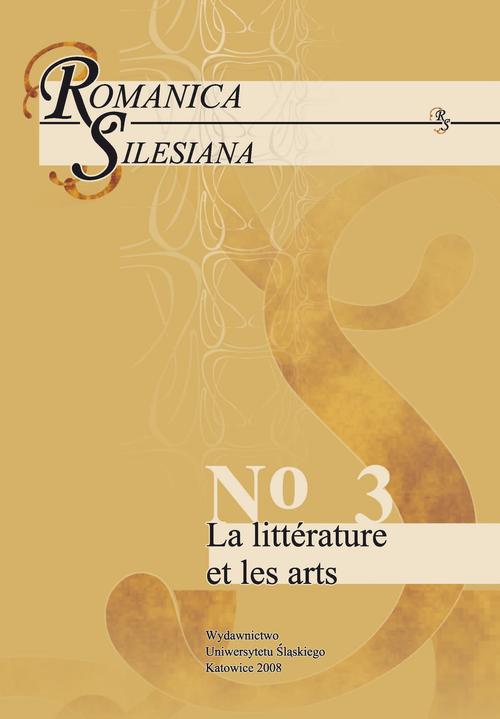 Romanica Silesiana. No 3: La littérature et les arts — okładka wydania