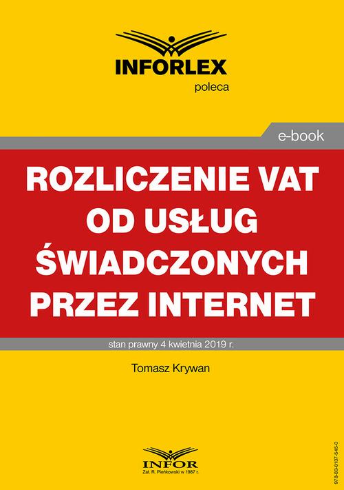 Rozliczanie VAT od usług świadczonych przez Internet — okładka e-booka
