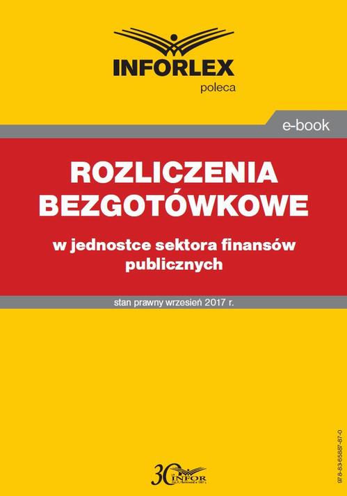 Rozliczenia bezgotówkowe w jednostce sektora finansów publicznych — okładka