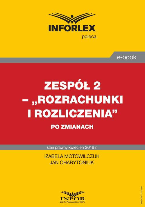 Rozrachunki i rozliczenia po zmianach — okładka e-booka