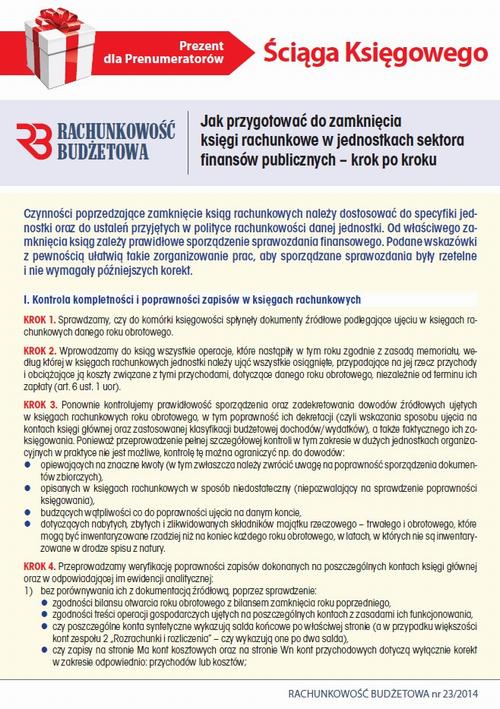Tytuł: Ściąga Księgowego - Jak przygotować do zamknięcia księgi rachunkowe w jednostkach sektora finansów publicznych
Autor: Infor Pl
Wydawnictwo: Infor
Formaty: PDF
