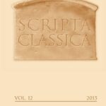 Scripta Classica. Vol. 12 — okładka wydania