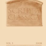 Scripta Classica. Vol. 5 — okładka wydania