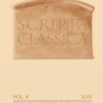 Scripta Classica. Vol. 8 — okładka wydania