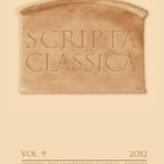 Scripta Classica. Vol. 9 — okładka wydania