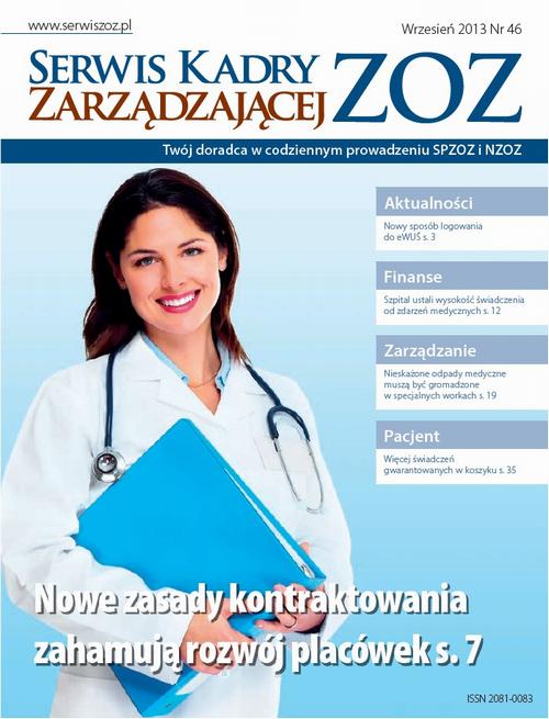 Tytuł: Serwis Kadry Zarzadzającej ZOZ wrzesień 2013 nr 46
Autor:
Wydawnictwo: Oficyna Prawa Polskiego
Formaty: PDF