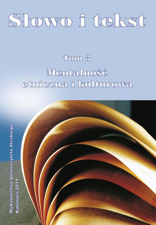 Słowo i tekst. T. 3: Mentalność etniczna i kulturowa — okładka e-booka