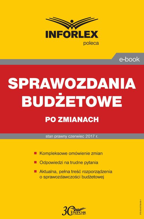 Sprawozdania budżetowe po zmianach — okładka e-booka