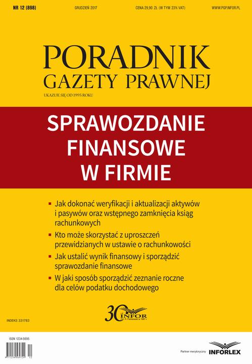Sprawozdanie finansowe w firmie — okładka e-booka