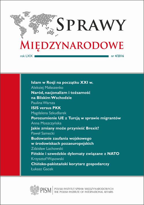 Sprawy Międzynarodowe 4/2016 — okładka wydania