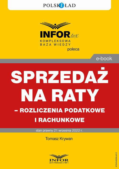 Sprzedaż na raty – rozliczenia podatkowe i rachunkowe — okładka e-booka