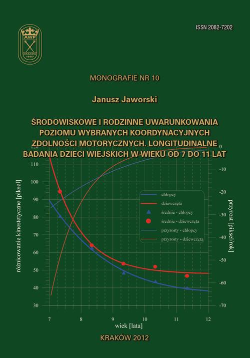 Tytuł: Środowiskowe i rodzinne uwarunkowania poziomu wybranych koordynacyjnych zdolności motorycznych. Longitudinalne badania dzieci wiejskich w wieku od 7 do 11 lat
Autor: Janusz Jaworski
Wydawnictwo: Akademia Kultury Fizycznej
Formaty: PDF