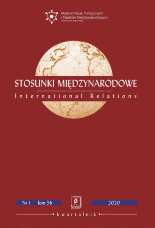 Stosunki Międzynarodowe nr 1(56)/2020 — okładka wydania