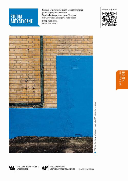 Tytuł: Studia Artystyczne. Nr 2: Sztuka w przestrzeniach współczesności
Autor: 
Wydawnictwo: Wydawnictwo Uniwersytetu Śląskiego
Formaty: PDF