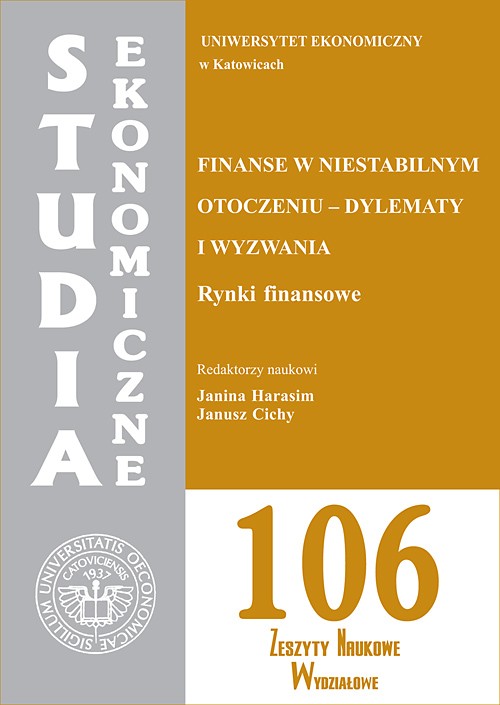 Tytuł: Studia Ekonomiczne. Finanse w niestabilnym otoczeniu - dylematy i wyzwania. Rynki finansowe. SE 106
Autor: 
Wydawnictwo: Wydawnictwo Uniwersytetu Ekonomicznego w Katowicach
Formaty: PDF