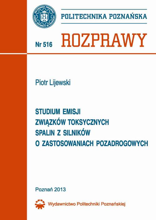 Tytuł: Studium emisji związków toksycznych spalin z silników o zastosowaniach pozadrogowych
Autor: Piotr Lijewski
Wydawnictwo: Wydawnictwo Politechniki Poznańskiej
Formaty: PDF