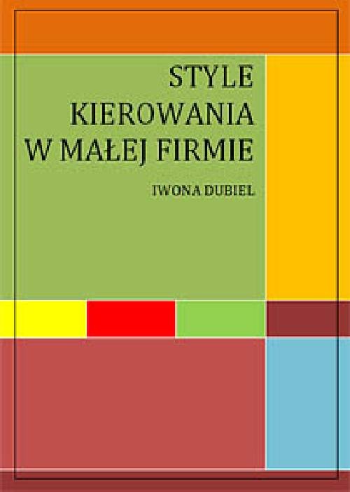 Style kierowania w małej firmie — okładka e-booka