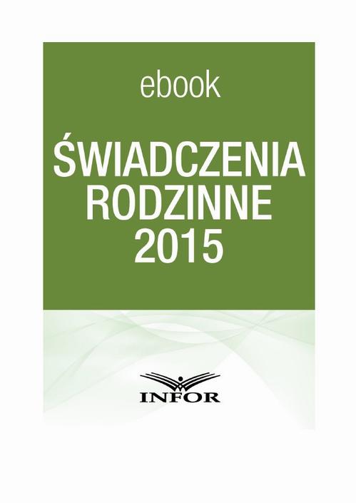 Świadczenia rodzinne 2015 — okładka e-booka