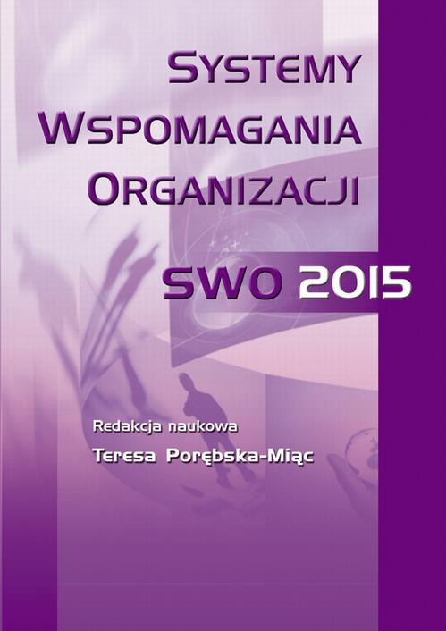Tytuł: Systemy wspomagania organizacji SWO'15
Autor: 
Wydawnictwo: Wydawnictwo Uniwersytetu Ekonomicznego w Katowicach
Formaty: PDF