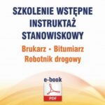 Szkolenie wstępne Instruktaż stanowiskowy Brukarz. Bitumiarz. Robotnik drogowy — okładka e-booka