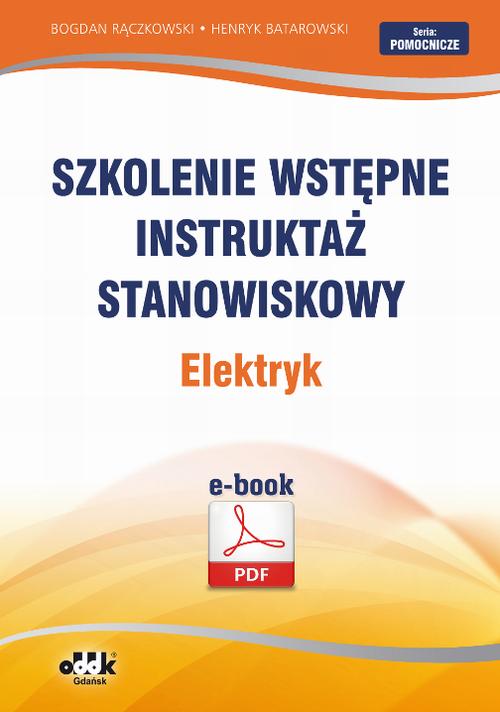 Szkolenie wstępne Instruktaż stanowiskowy Elektryk — okładka e-booka