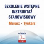 Szkolenie wstępne Instruktaż stanowiskowy Murarz. Tynkarz — okładka e-booka