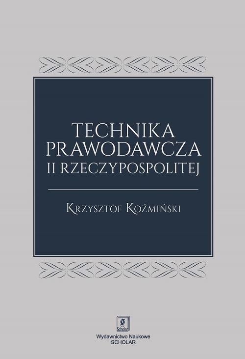 Technika prawodawcza II Rzeczypospolitej — okładka e-booka