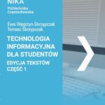 Technologia informacyjna dla studentów. Edycja tekstów - część 1 — okładka e-booka
