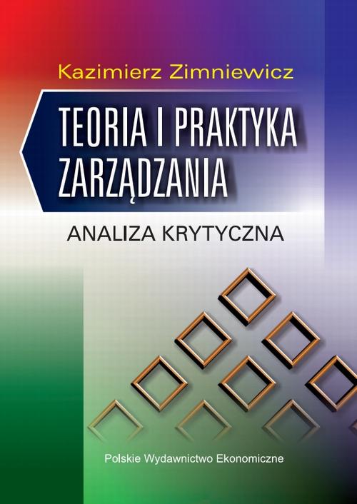 Teoria i praktyka zarządzania — okładka e-booka