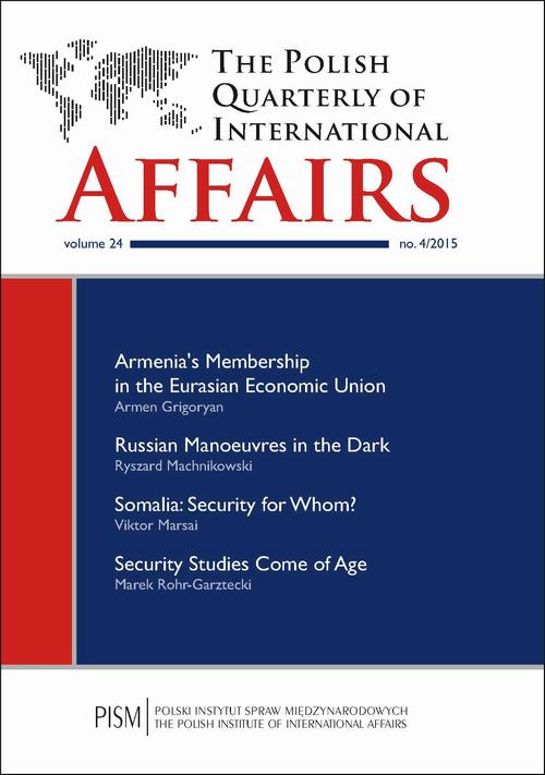 The Polish Quarterly of International Affairs 4/2015 — okładka wydania