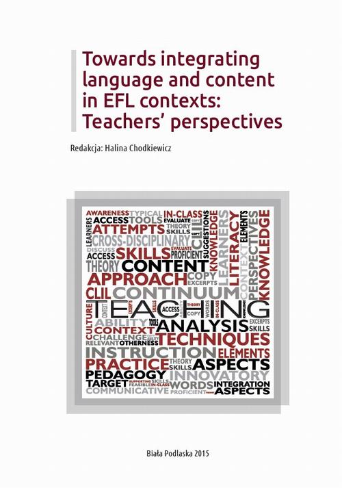 Tytuł: Towards integrating language and content in EFL contexts: Teachers’ perspectives
Autor: 
Wydawnictwo: Państwowa Szkoła Wyższa im. Jana Pawła II Biała Podlaska
Formaty: PDF