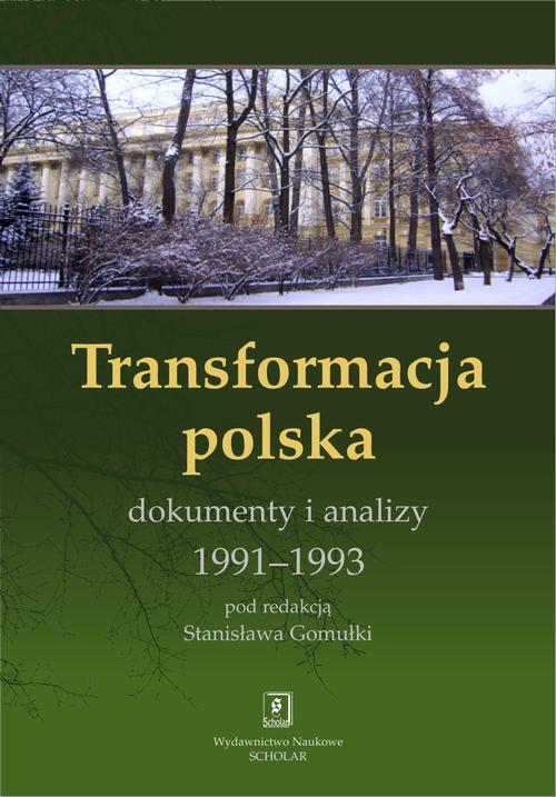 Transformacja polska Dokumnety i analizy 1991 - 1993 — okładka e-booka