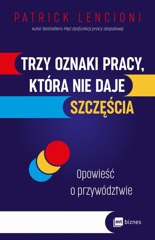 Tytuł: Trzy oznaki pracy, która nie daje szczęścia
Autor: Patrick Lencioni
Wydawnictwo: MT Biznes
Formaty: MOBI, EPUB