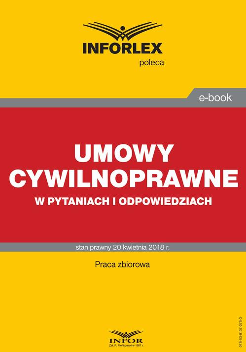 Umowy cywilnoprawne w pytaniach i odpowiedziach — okładka e-booka