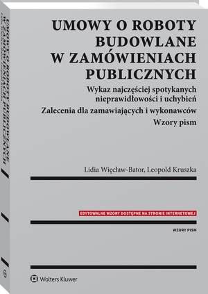 Umowy o roboty budowlane w zamówieniach publicznych — okładka e-booka