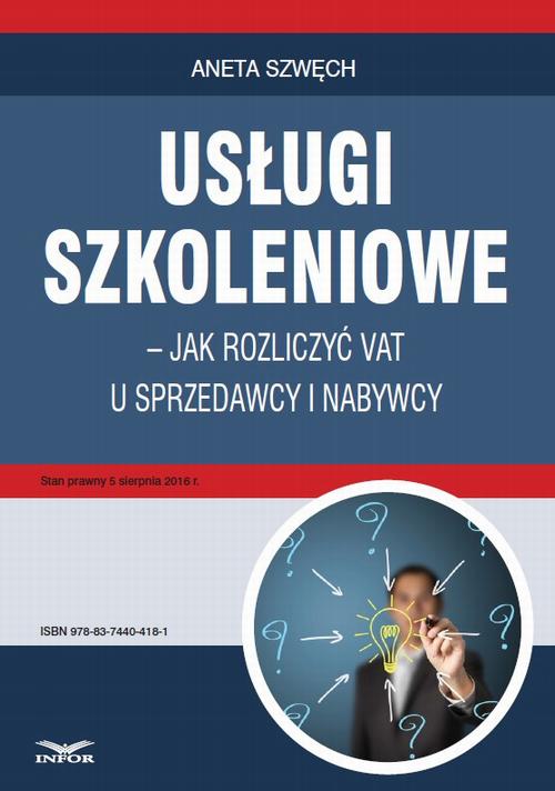 Usługi szkoleniowe – jak rozliczyć VAT u sprzedawcy i nabywcy — okładka e-booka