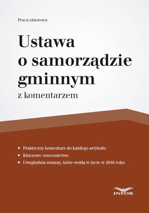 Ustawa o samorządzie gminnym z komentarzem — okładka e-booka
