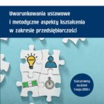 Uwarunkowania ustawowe i metodyczne aspekty kształcenia w zakresie przedsiębiorczości (z podstawami programowymi i ramowymi planami nauczania) — okładka e-booka