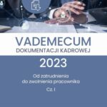 Vademecum dokumentacji kadrowej 2023 - cz. I — okładka e-booka