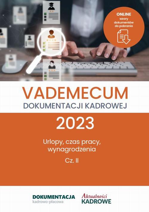Vademecum dokumentacji kadrowej 2023 - cz. II — okładka e-booka