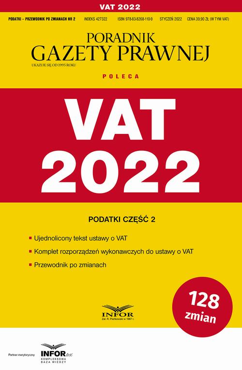 Vat 2022 — okładka e-booka
