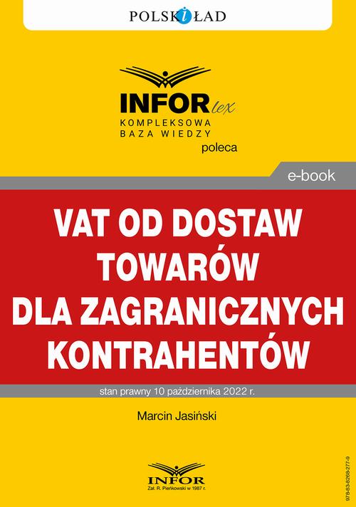 VAT od dostaw towarów dla zagranicznych podatników — okładka e-booka