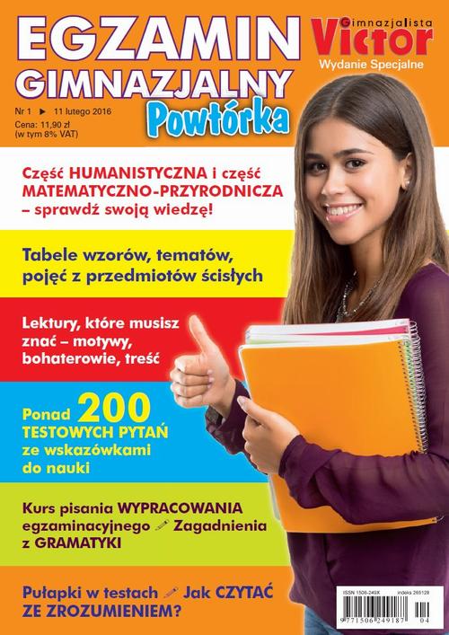 Victor Gimnazjalista 1/2016 — okładka wydania