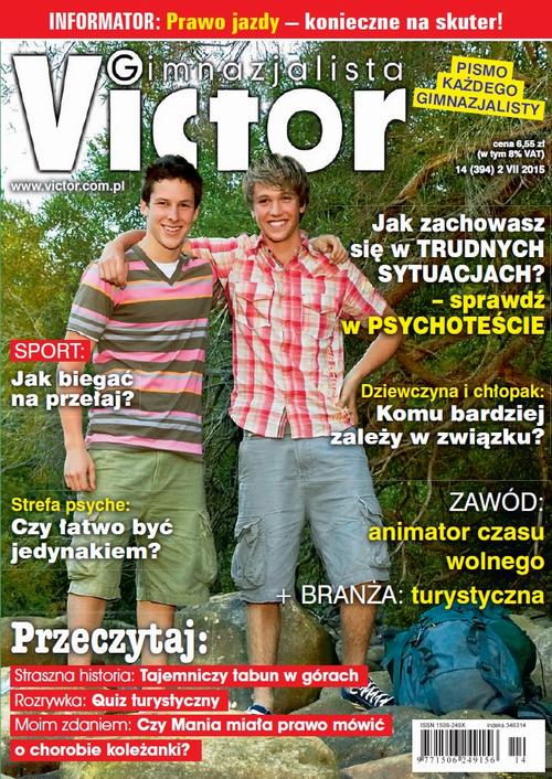 Tytuł: Victor Gimnazjalista 14/2015
Autor: 
Wydawnictwo: Cogito
Formaty: PDF