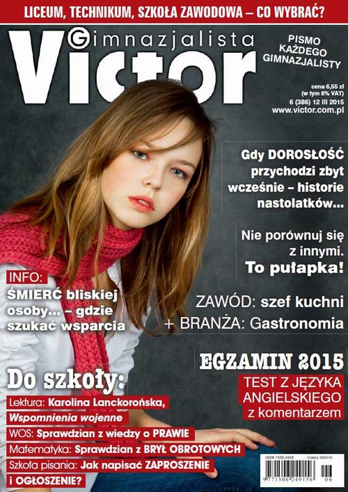 Victor Gimnazjalista 6/2015 — okładka wydania