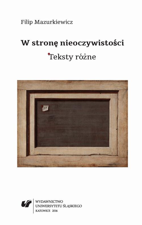 W stronę nieoczywistości. Teksty różne — okładka e-booka